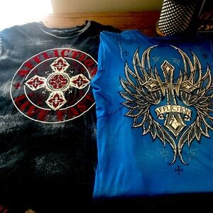 2 Men’s Affliction Shirts